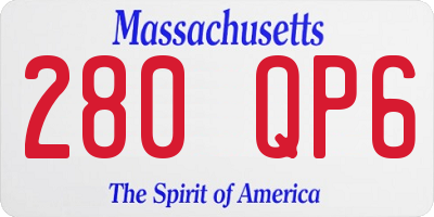 MA license plate 280QP6