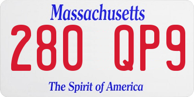 MA license plate 280QP9