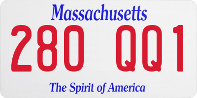 MA license plate 280QQ1