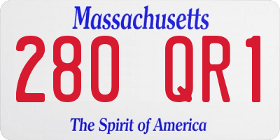 MA license plate 280QR1