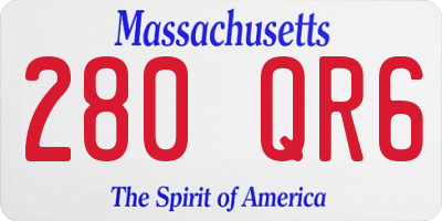 MA license plate 280QR6