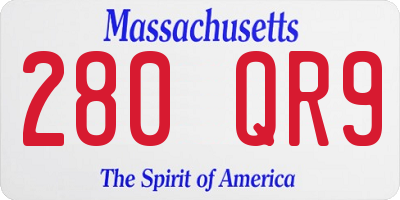 MA license plate 280QR9