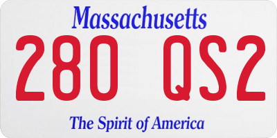 MA license plate 280QS2