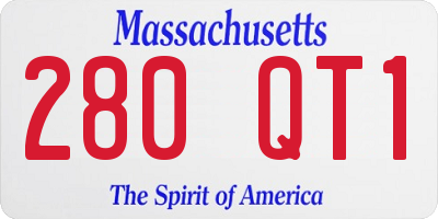 MA license plate 280QT1