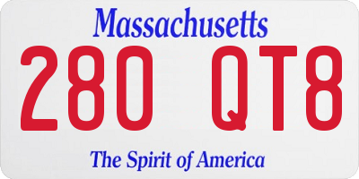 MA license plate 280QT8