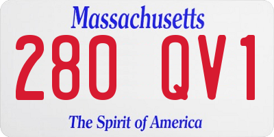 MA license plate 280QV1