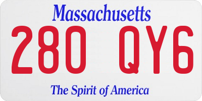 MA license plate 280QY6