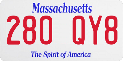 MA license plate 280QY8