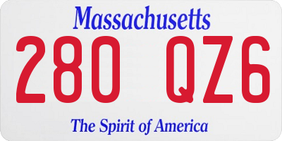 MA license plate 280QZ6