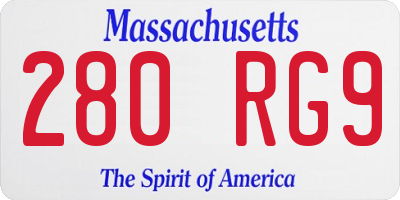 MA license plate 280RG9