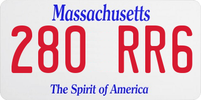 MA license plate 280RR6