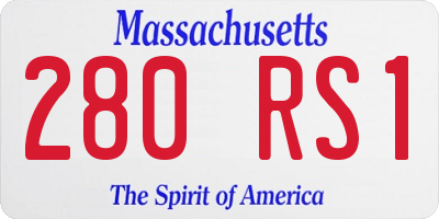 MA license plate 280RS1