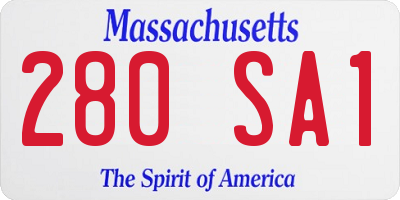 MA license plate 280SA1