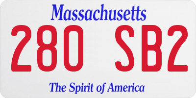 MA license plate 280SB2