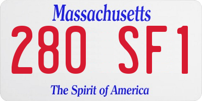MA license plate 280SF1