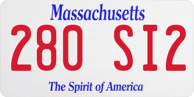 MA license plate 280SI2