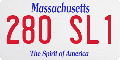 MA license plate 280SL1