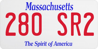 MA license plate 280SR2