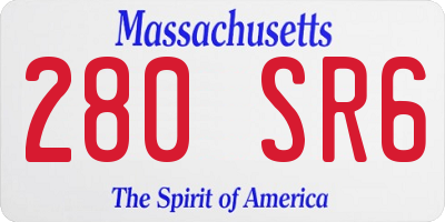 MA license plate 280SR6