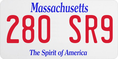 MA license plate 280SR9
