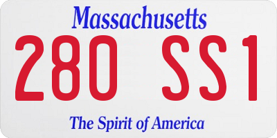 MA license plate 280SS1