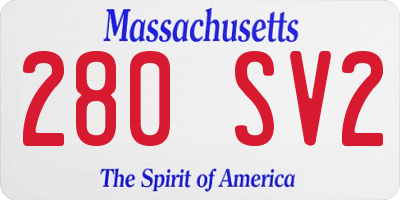 MA license plate 280SV2