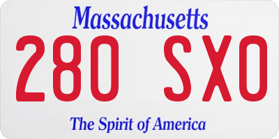 MA license plate 280SX0