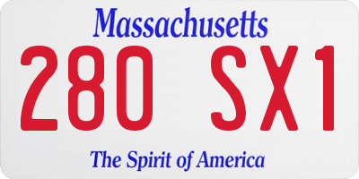 MA license plate 280SX1
