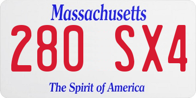 MA license plate 280SX4