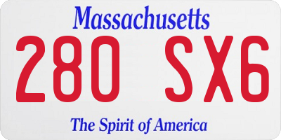 MA license plate 280SX6