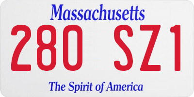 MA license plate 280SZ1