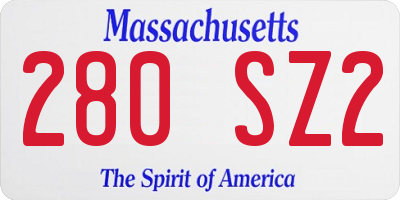 MA license plate 280SZ2