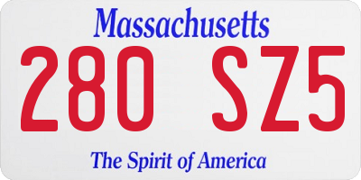 MA license plate 280SZ5