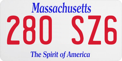 MA license plate 280SZ6