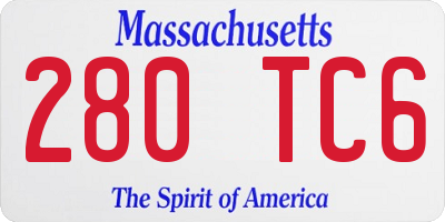 MA license plate 280TC6