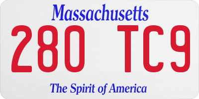 MA license plate 280TC9