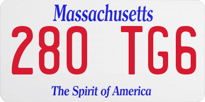 MA license plate 280TG6