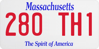 MA license plate 280TH1