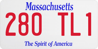 MA license plate 280TL1