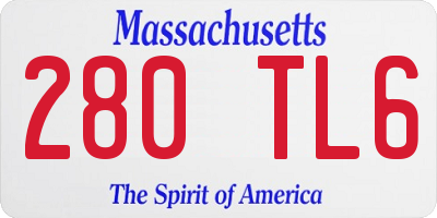 MA license plate 280TL6