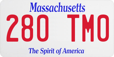 MA license plate 280TM0