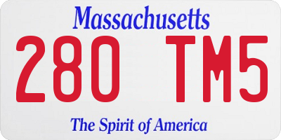 MA license plate 280TM5