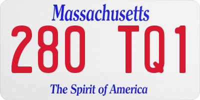 MA license plate 280TQ1