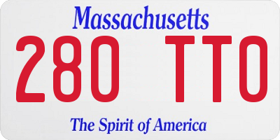 MA license plate 280TT0