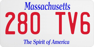 MA license plate 280TV6