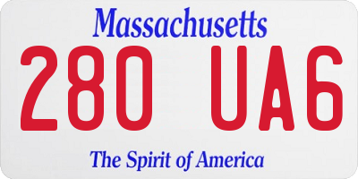 MA license plate 280UA6