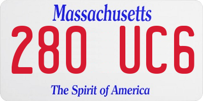MA license plate 280UC6