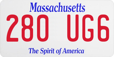 MA license plate 280UG6