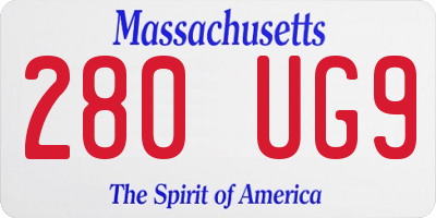 MA license plate 280UG9