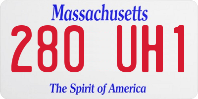 MA license plate 280UH1
